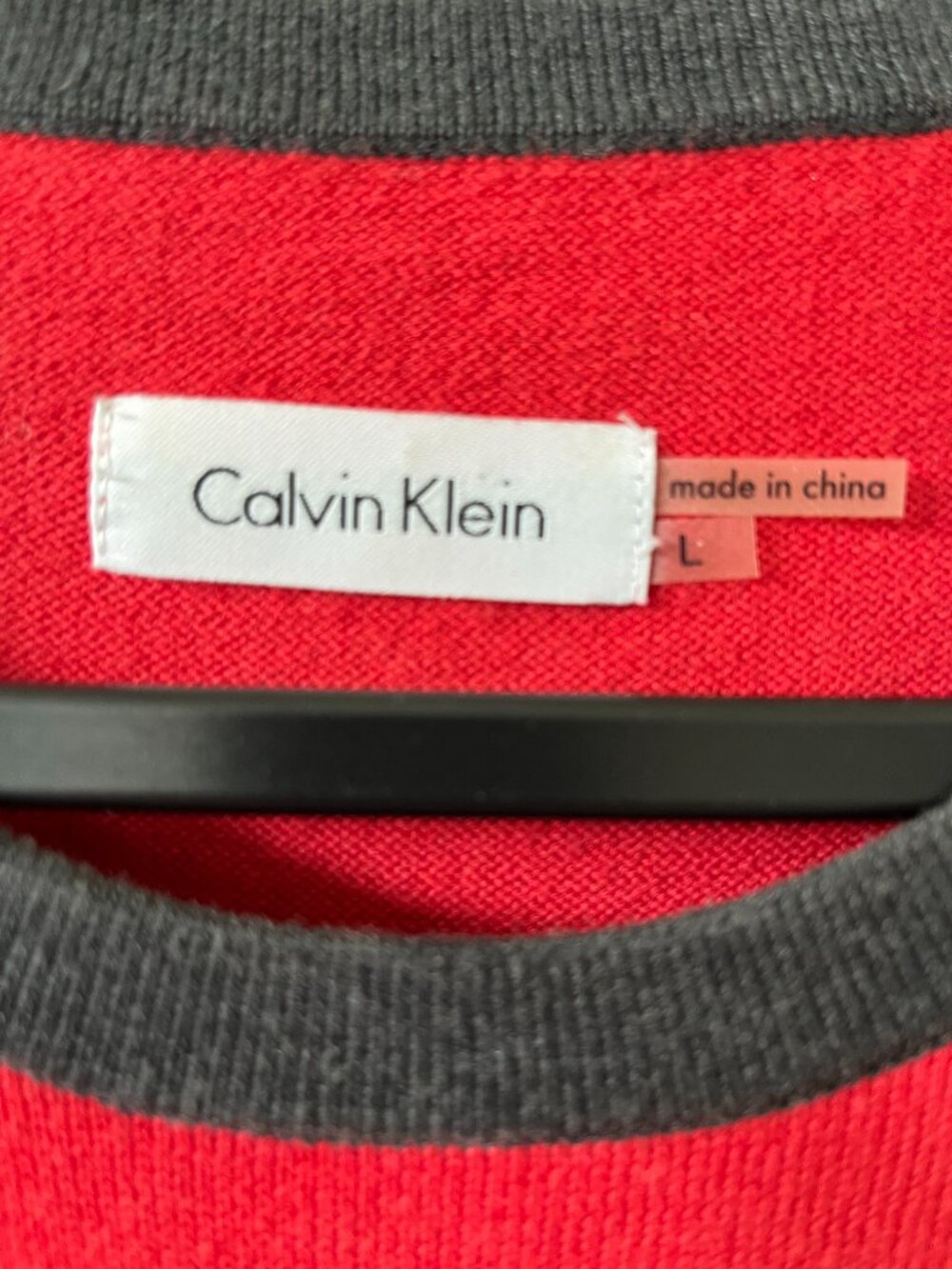 Calvin Klein Striped Knit Dress, Size L - Picture 4 of 6